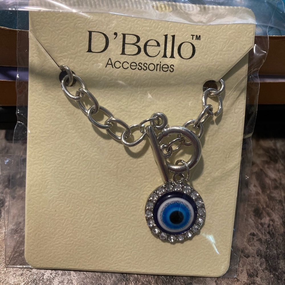 NWT D' Bello Evil Eye Charmed Bracelet